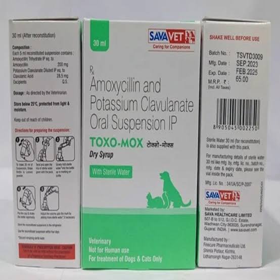 Amoxicillin Potassium Clavulanate Oral Suspension ( Clavamox) 30ml