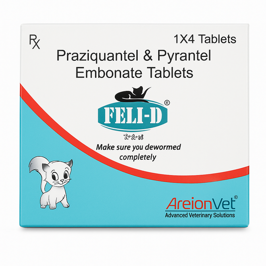 FELI-D® Deworming Tablets – Praziquantel & Pyrantel Embonate (4 Tablets)