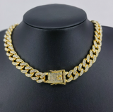 Rose Gold, Gold, Silver Diamond Dog Collar Chain Metal Necklace