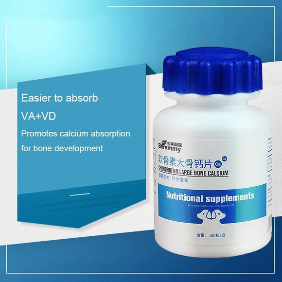 60-180 Tablets Pet Dog Chondroitin Large Bone
Calcium Strong Bone Healthy Growth Puppies
Nutrition Supplement
