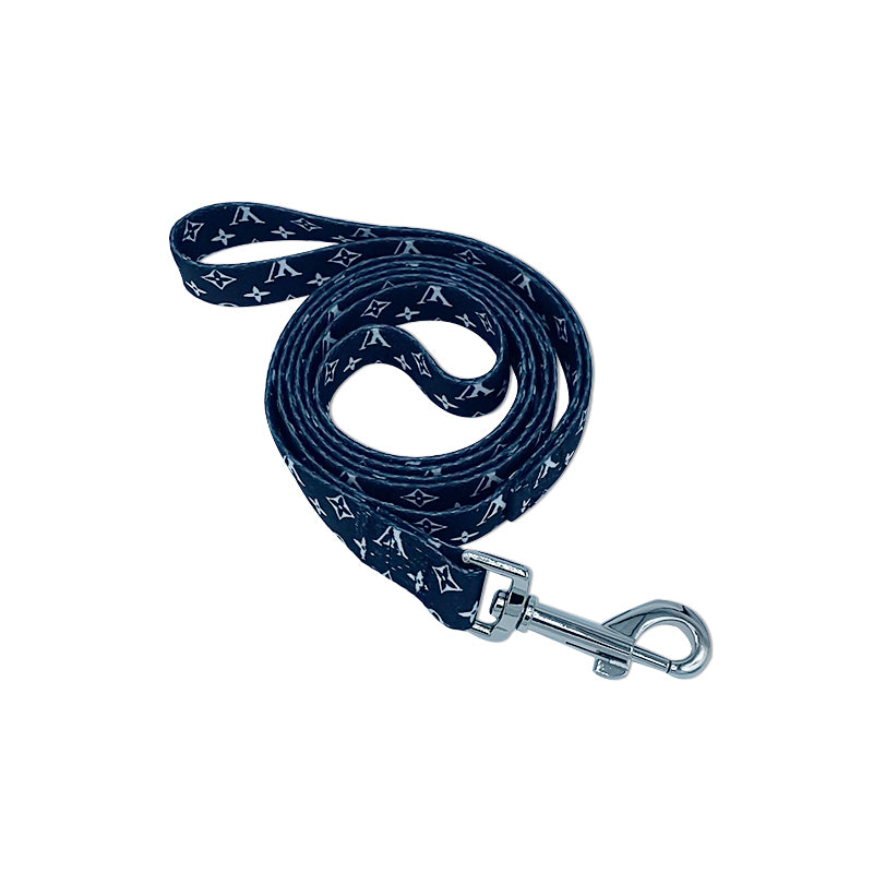 Blue Dog Collar and Leash Set