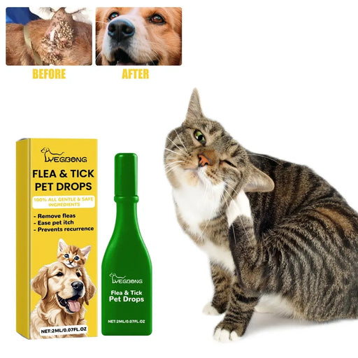 Cat Anti Flea Drops Flea Lice Remove Relieve
Skin Itching External Insect Repellent Deworming
Supplies Pet Tick Treatment Drops