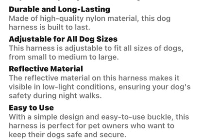 Reflective Pet Dog Harness For Dogs Pet Walking Harness