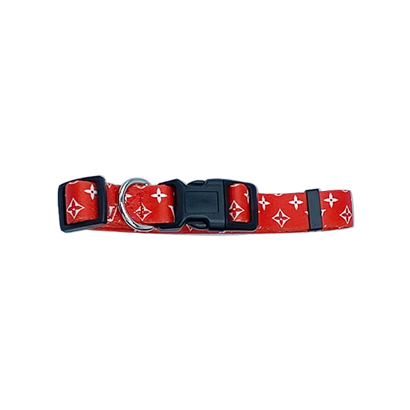 Style Red Dog Collar and Leash Set