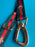 Red Green Designer  Gold Buckle Dog Harness and Leash Sets