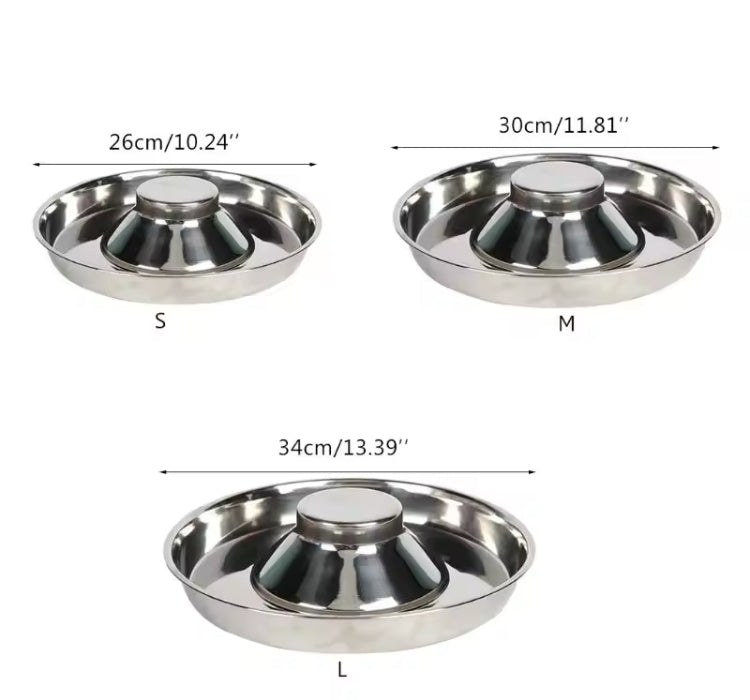 Pet Stainless Steel Dog Bowl Puppy Litter Food Dish Weaning Feeder Water Feeder Bowl and Water