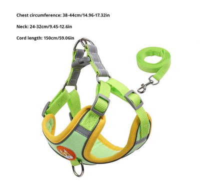 V Pet Chest Strap Vest Type Dog Strap Small Dog Rope Outdoor Reflective And Breathable Dog Traction Rope Dog