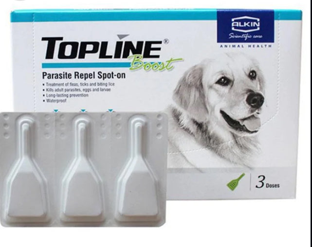 Alkin Topline Boost For Dogs & Cats Flea and Tick Biting Lice Treatment