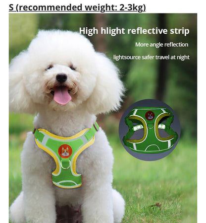 V Pet Chest Strap Vest Type Dog Strap Small Dog Rope Outdoor Reflective And Breathable Dog Traction Rope Dog