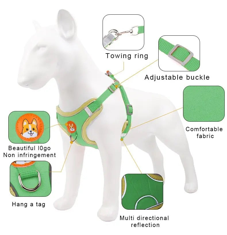 V Pet Chest Strap Vest Type Dog Strap Small Dog Rope Outdoor Reflective And Breathable Dog Traction Rope Dog