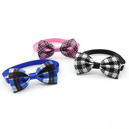 7 pc  Pet Bow Tie Cat And Dog Universal Collar