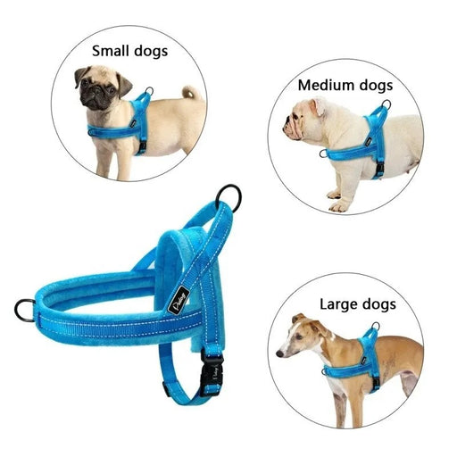 V No-Pull Dog Harness Reflective Adjustable Pet Harness with Padded Vest
