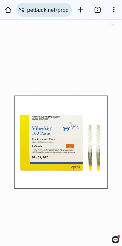 VibraVet 100 Paste For Cats and Dogs Chocolate Anti-inflammatory Cream