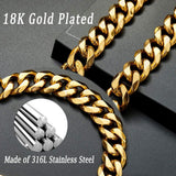 Cuban link chain collar for dogs