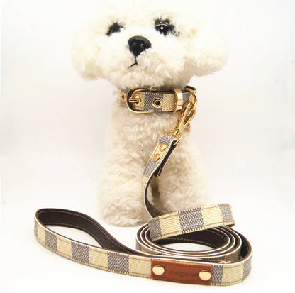 Designer Dog Cat Collar and Leash