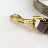 Genuine leather dog collar with handle and leash