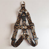 Monogram strap dog harness and matching leash