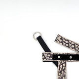 Monogram T-strap dog harness and leash set