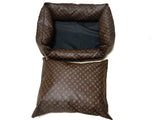 Designer Faux Leather Dog Cat Bed