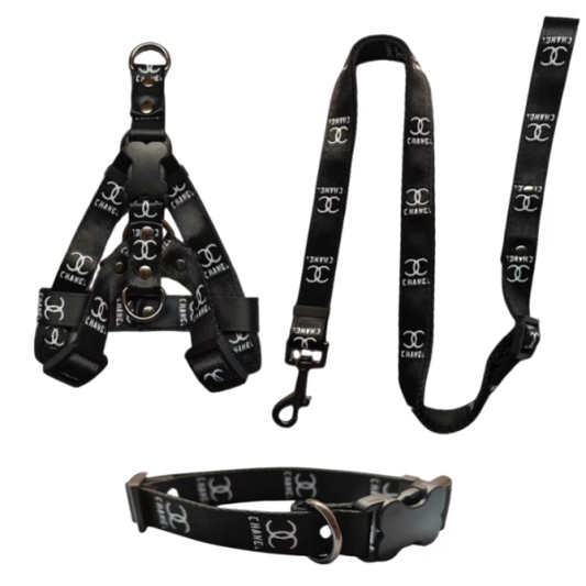 C Designer Dog Cat Harness and Leash Sets