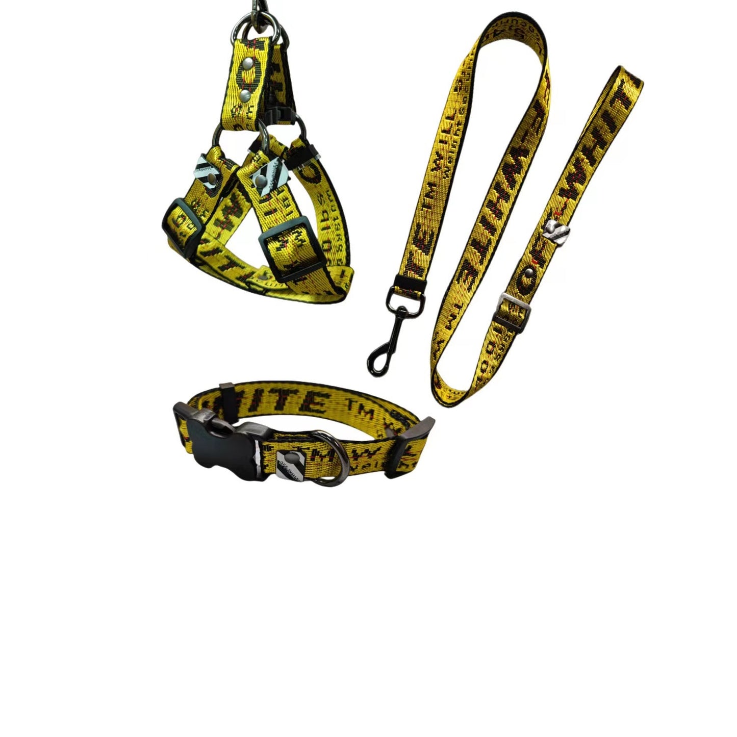 Off White Harness Leash Set