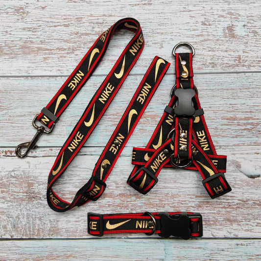 Nike Designer Dog Harness Collar and Leash Sets