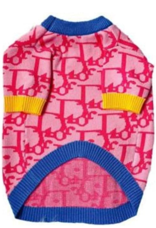Dior Dog Sweater Pink
