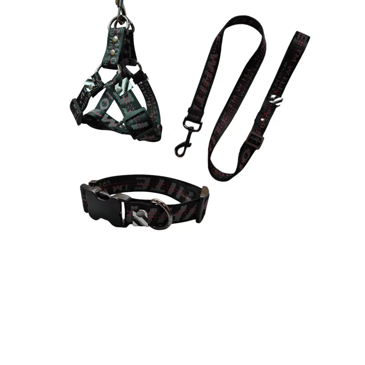 Off White Harness Leash Set