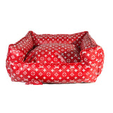 Designer Faux Leather Dog Cat Bed
