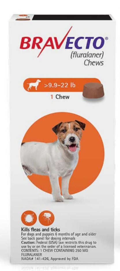 Bravecto Chews for Dogs Flea and Tick , Single 12-Week Dose
