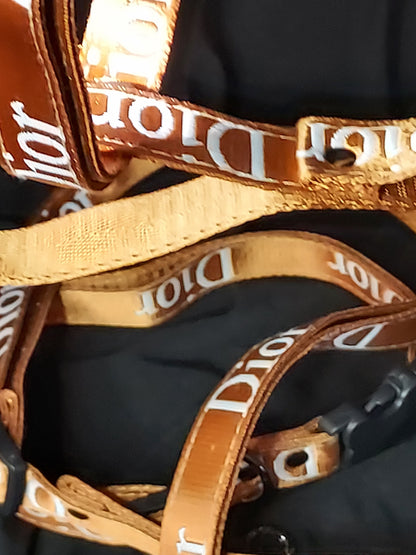 Gold Designer Dog Harness and Leash Sets