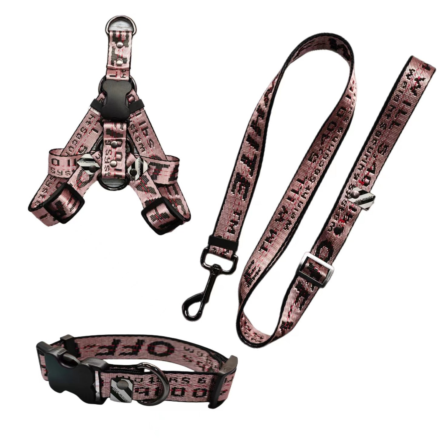 Off White Harness Leash Set