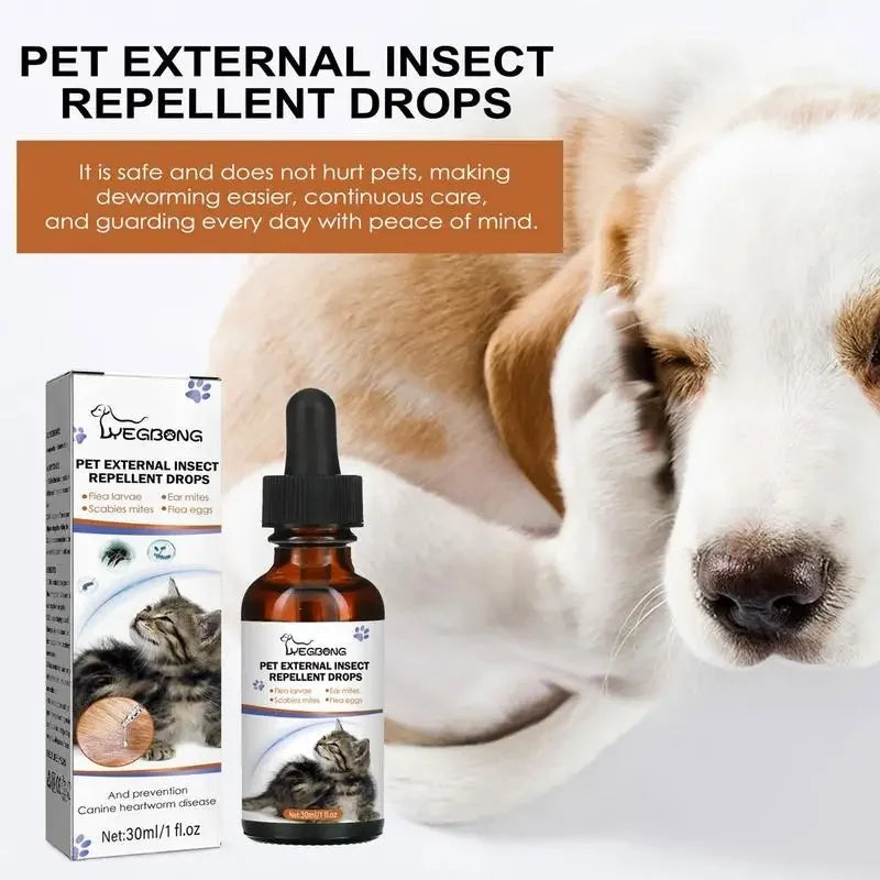 30ml Pets Dog Cat Anti Flea Drops Insect
Remover Spray Flea Tick And Dewormer Concentrate Formula
Specially Dogs Cats