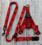 G Harness Set Red Black