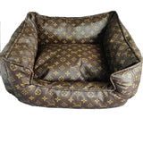 Designer Faux Leather Dog Cat Bed