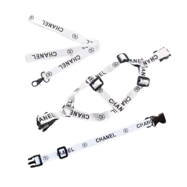 Chanel Designer Dog Harness and Leash Sets Dogssuppliesrus