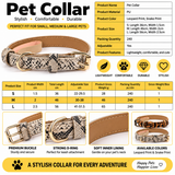Leopard & Snake Print Adjustable Pet Collar – Gold Hardware