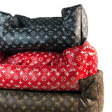 Designer Faux Leather Dog Cat Bed