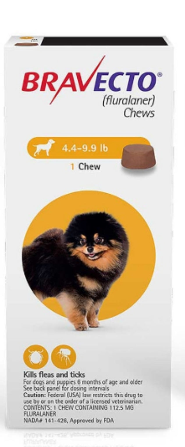 Bravecto Chews for Dogs Flea and Tick , Single 12-Week Dose