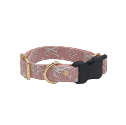 LV Designer Leather Dog Harness and Leash Sets