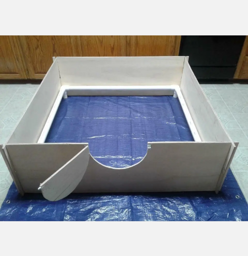 Whelping Box Large 47" x 47" W /PVC Railing + LINER /Dog Puppy Pen Free Shipping