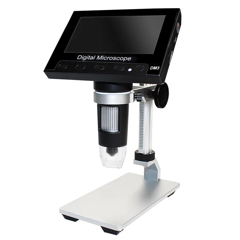 TOPOPTICAL 4.3 Inch Screen Digital Microscope DM3 1000X Magnifier Display Experiment Electronic Computer Microscope