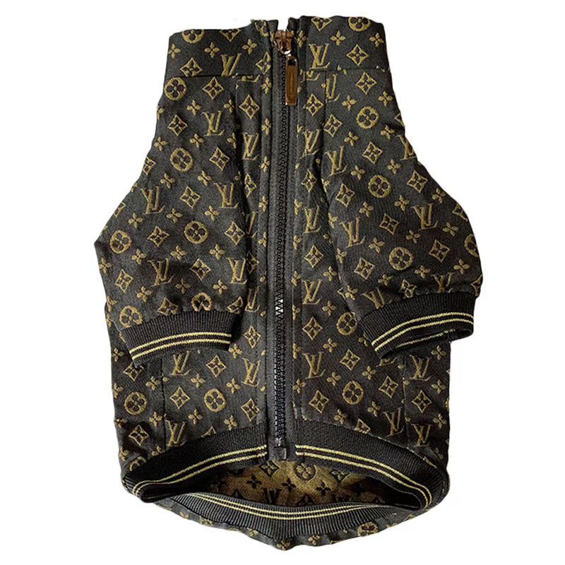 L Brown Style Dog Cat Jacket