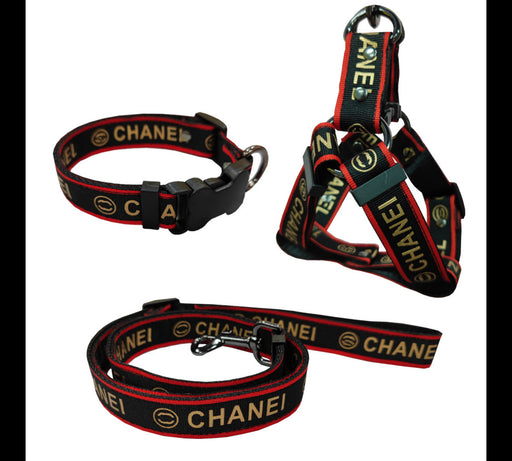Chanel Designer Dog Cat Harness and Leash Sets