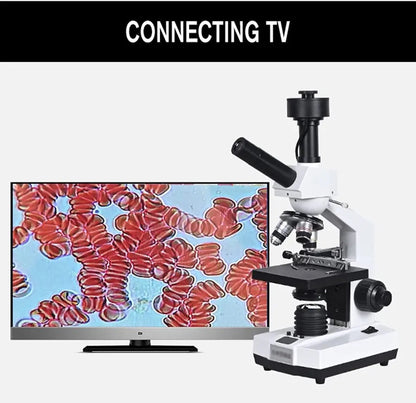 Professional Lab Sperm Biological HD Binocular microscope Zoom 2000X TV microscope With 7' LCD 5MP Electronic digital eyepiece