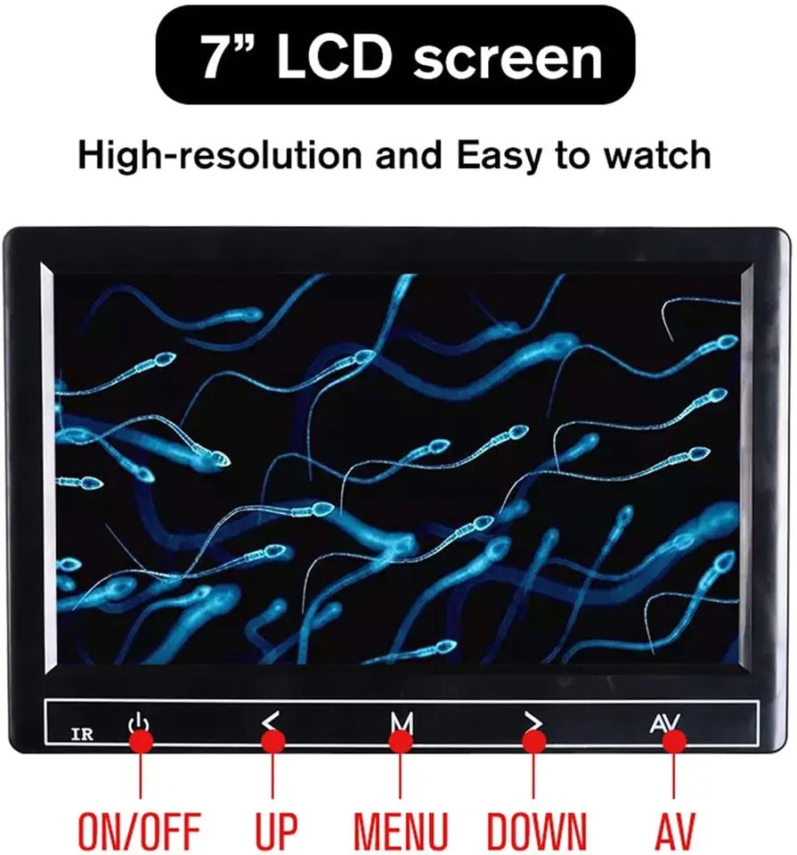 Professional Lab Sperm Biological HD Binocular microscope Zoom 2000X TV microscope With 7' LCD 5MP Electronic digital eyepiece