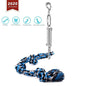 Durable Pet Dog Toys Stainless Steel Spring Pole Puppy Rope Toys Backyard Outdoor Hanging Exercise Rope Pull Tug Of War Toy